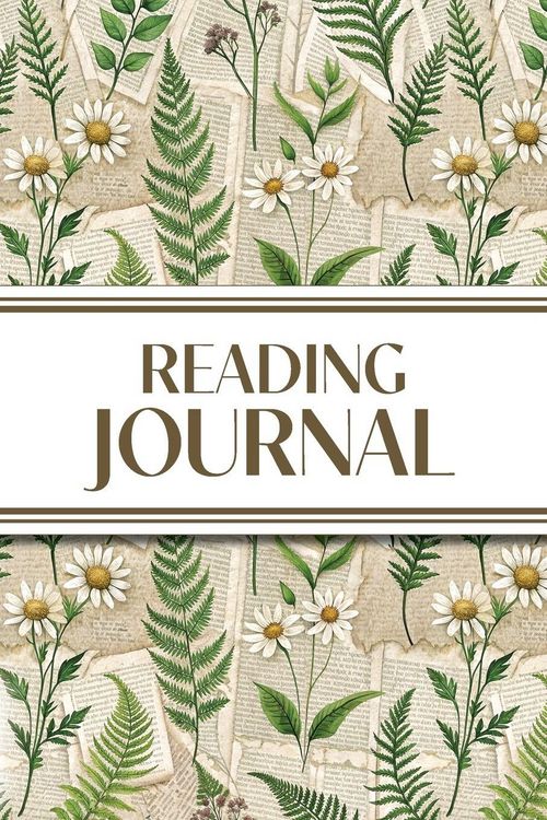 Produktbild: Reading Journal (Ferns & Daisies with Book Pages)