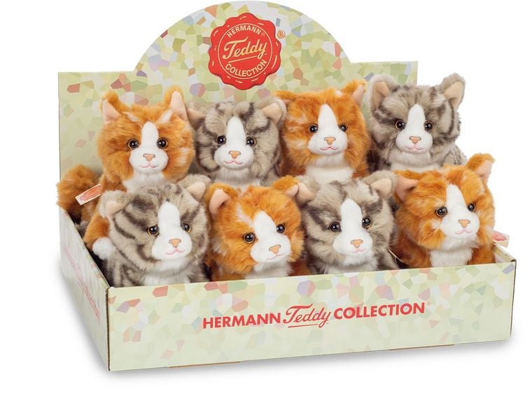Produktbild: Katzen 2-farbig sortiert 18 cm