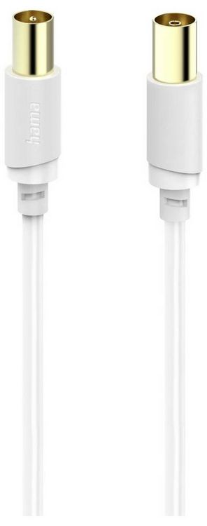 Produktbild: Hama Antennen, SAT Anschlusskabel [1x Koaxial-Stecker - 1x Koaxial-Buchse] 3m 120 dB Wei&szlig;