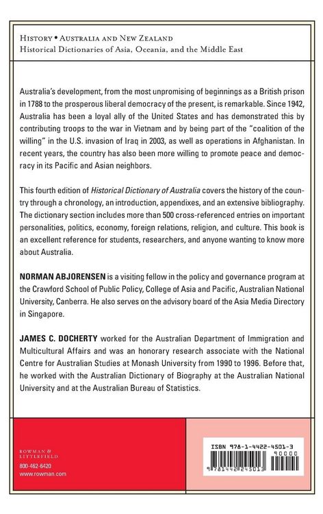 Produktbild: Historical Dictionary of Australia