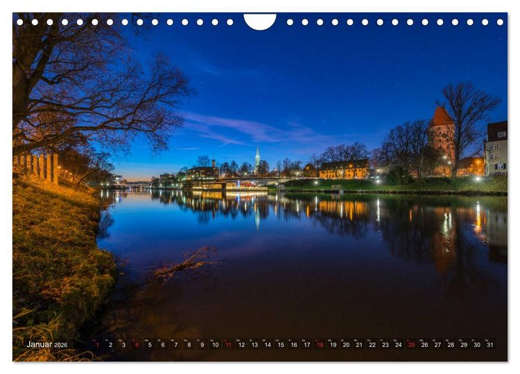 Produktbild: Ulm f&uuml;r Nachtspatzen (Wandkalender 2026 DIN A4 quer), CALVENDO Monatskalender