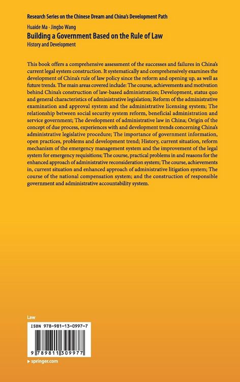 Produktbild: Building a Government Based on the Rule of Law