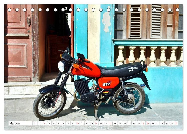 Produktbild: MZ ETZ 251 - Letztes Motorrad der DDR (Tischkalender 2026 DIN A5 quer), CALVENDO Monatskalender