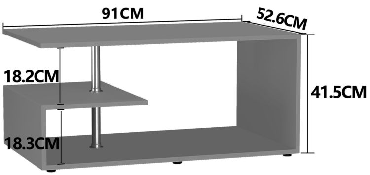 Produktbild: Holz Sofatisch Couchtisch Wohnzimmertisch Maliso M