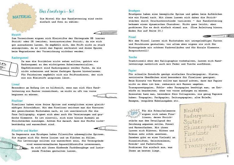 Produktbild: Handlettering u. Schmuckelemente