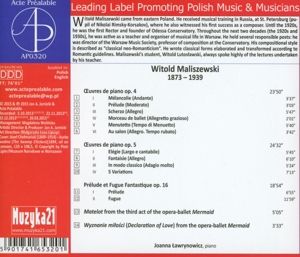 Produktbild: Maliszewski, W: Klavierwerke
