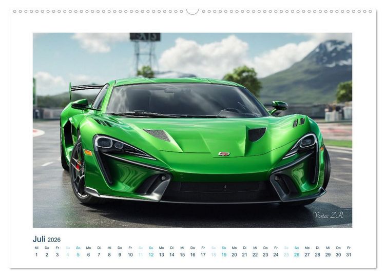 Produktbild: Faszination KI-Sportwagen (Wandkalender 2026 DIN A2 quer), CALVENDO Monatskalender