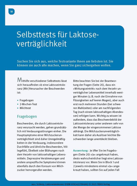 Produktbild: Laktose-Intoleranz