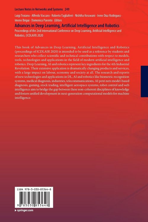 Produktbild: Advances in Deep Learning, Artificial Intelligence and Robotics