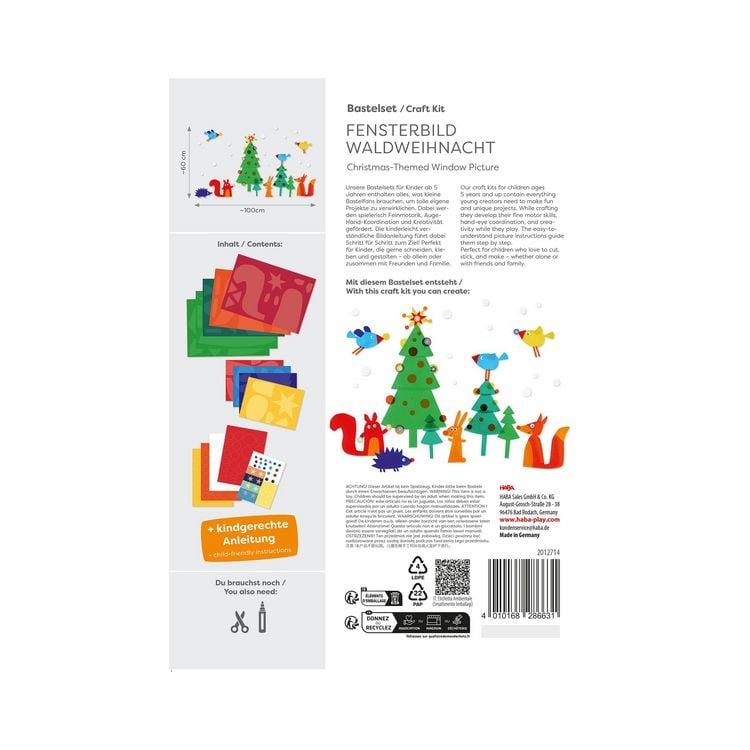 Produktbild: Bastelset - Fensterbild Weihnachten