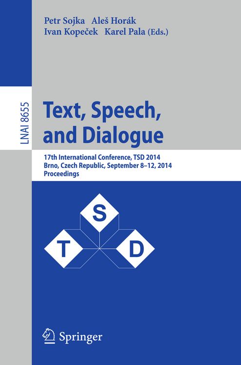 Produktbild: Text, Speech and Dialogue