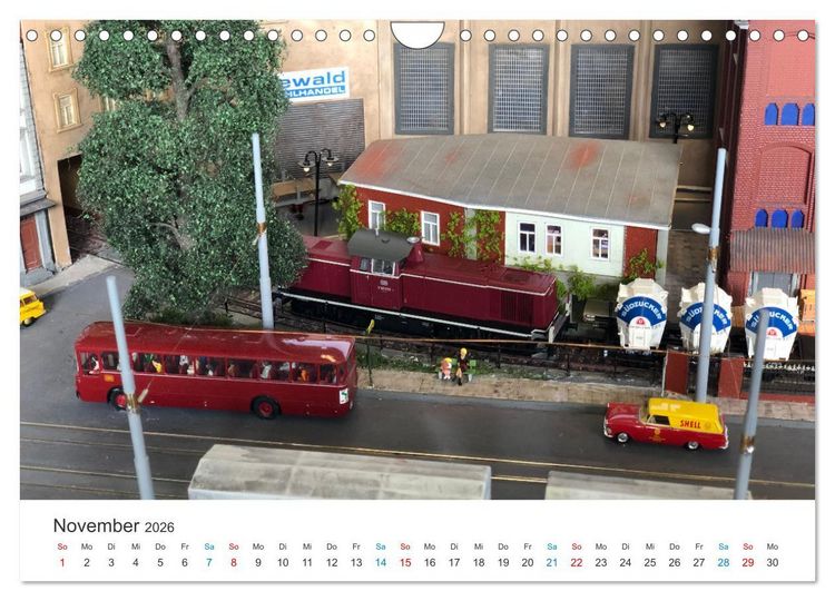 Produktbild: Bahn-Nostalgie im Modell (Wandkalender 2026 DIN A4 quer), CALVENDO Monatskalender