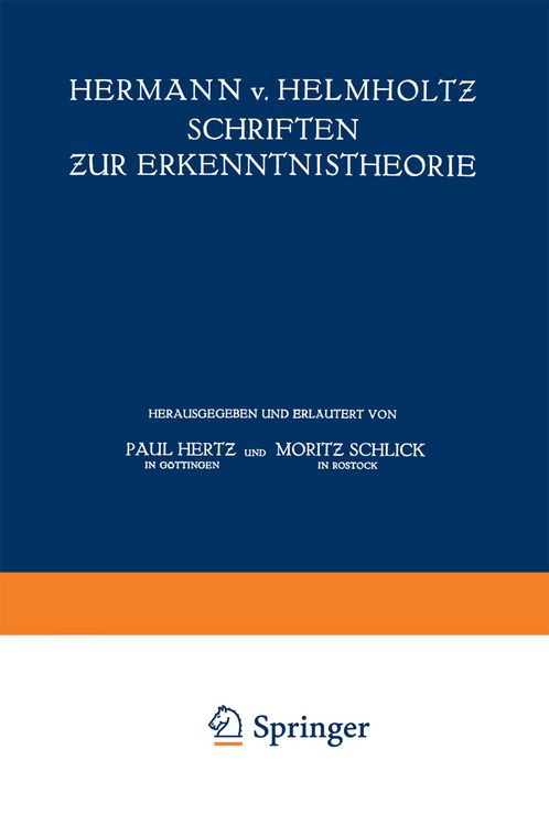 Produktbild: Hermann v. Helmholtz Schriften zur Erkenntnistheorie