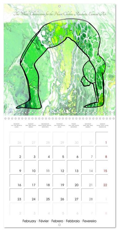 Produktbild: Powerful Chakras Yoga (Wall Calendar 2026 12 &times; 12 Inch) CALVENDO 12 Month Wall Calendar
