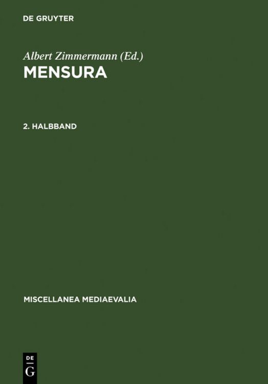 Produktbild: Mensura. 2. Halbbd