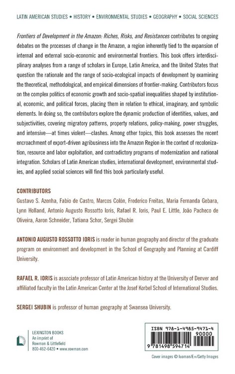 Produktbild: Frontiers of Development in the Amazon