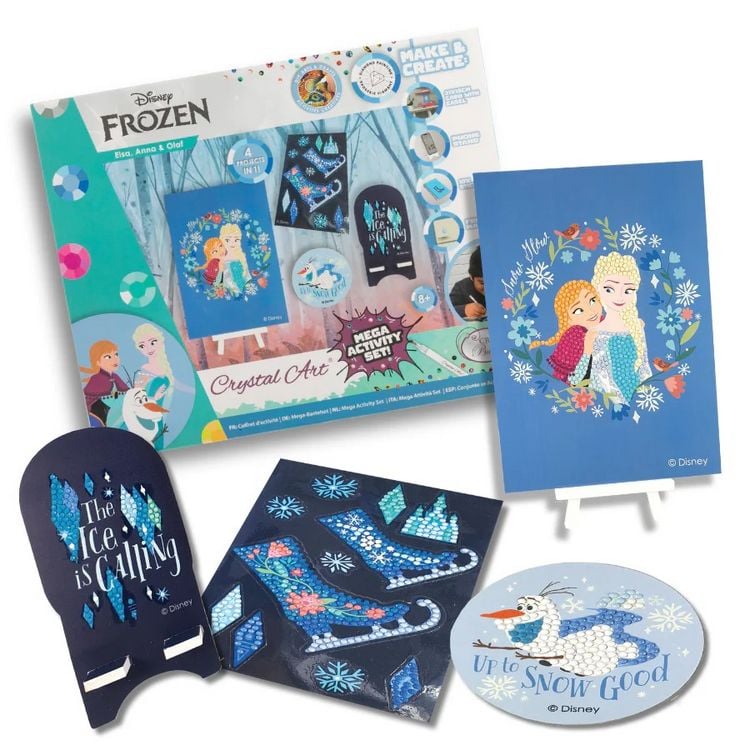 Produktbild: Craft Buddy CAMEGA-32DNY004 - Crystal Art Mega Activity Set, Disney, Frozen, Elsa, Anna & Olaf, Diamond Painting