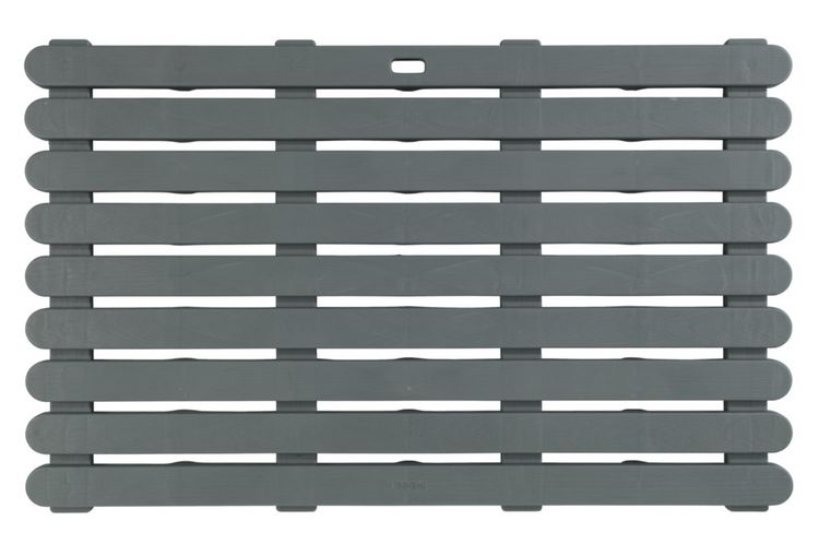 Produktbild: Badematte Mod. Indoor & Outdoor Grau, 50 x 80 cm, mit rutschhemmender Struktur