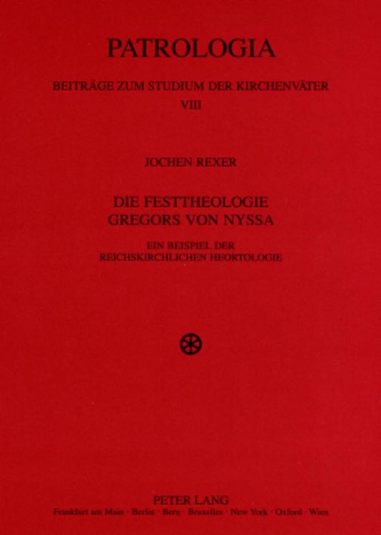 Produktbild: Die Festtheologie Gregors von Nyssa