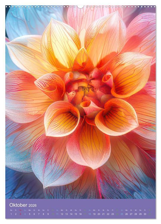 Produktbild: Blumen der Fantasie (Wandkalender 2026 DIN A2 hoch), CALVENDO Monatskalender