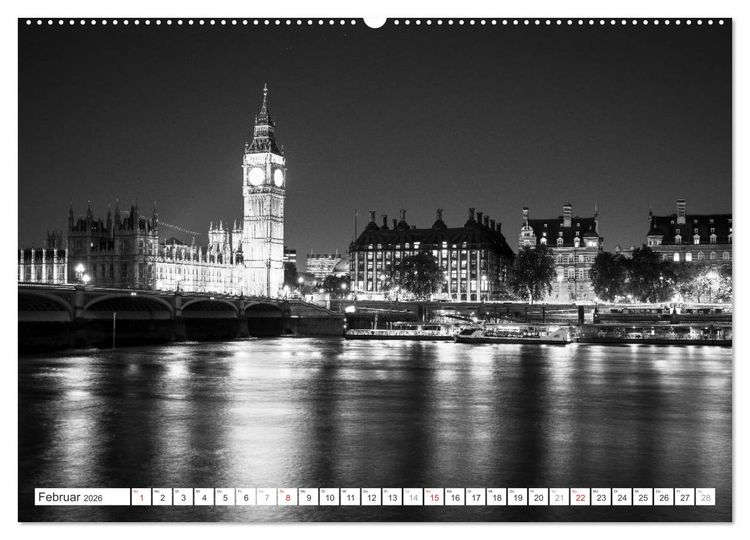 Produktbild: London Stadt an der Themse (Wandkalender 2026 DIN A2 quer), CALVENDO Monatskalender