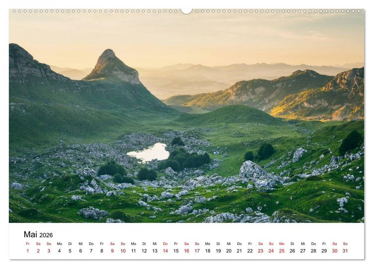 Produktbild: Montenegro - Im Land der schwarzen Berge (hochwertiger Premium Wandkalender 2026 DIN A2 quer), Kunstdruck in Hochglanz