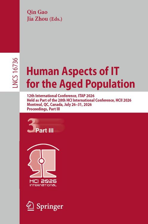 Produktbild: Human Aspects of IT for the Aged Population