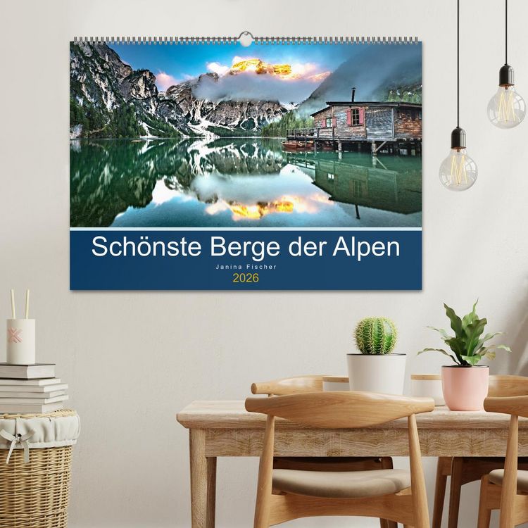 Produktbild: Sch&ouml;nste Berge der Alpen (Wandkalender 2026 DIN A2 quer), CALVENDO Monatskalender