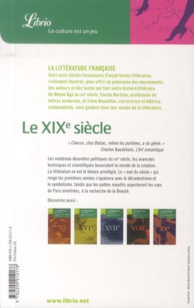 Produktbild: La litt&eacute;rature fran&ccedil;aise: les grands mouvements litt&eacute;raires du XIXe s.