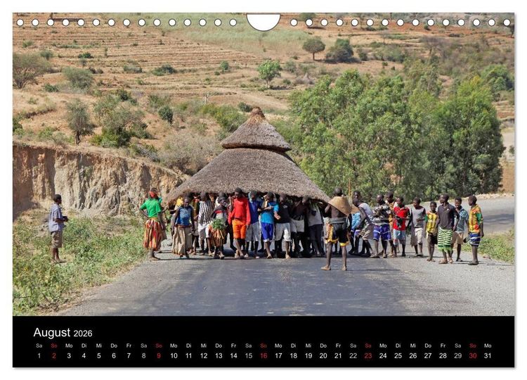 Produktbild: Landleben in &Auml;thiopien (Wandkalender 2026 DIN A4 quer), CALVENDO Monatskalender
