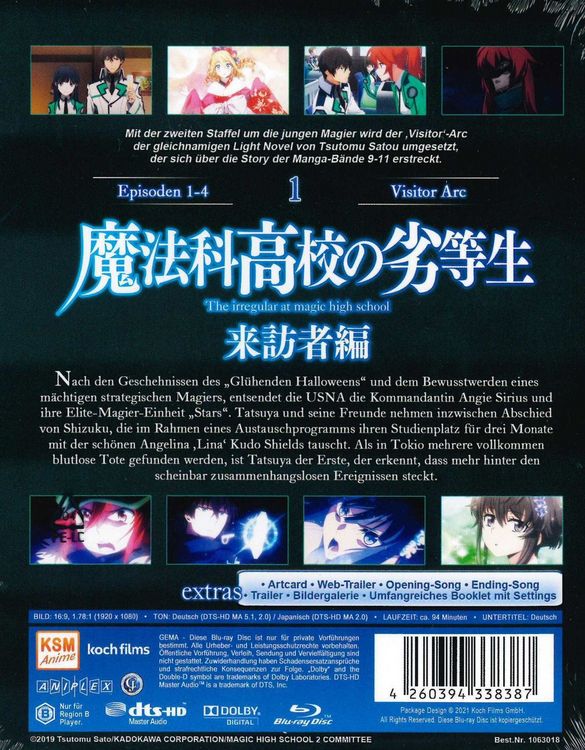 Produktbild: The Irregular at Magic High School: Visitor Arc - Volume 1 Episode 1-4