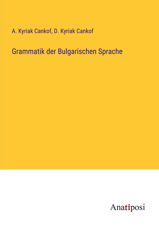 Produktbild: Grammatik der Bulgarischen Sprache