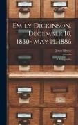 Produktbild: Emily Dickinson, December 10, 1830- May 15, 1886; a Bibliography,