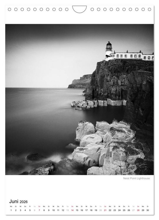 Produktbild: Isle of Skye - Langzeitbelichtungen in Schwarzwei&szlig; (Wandkalender 2026 DIN A4 hoch), CALVENDO Monatskalender