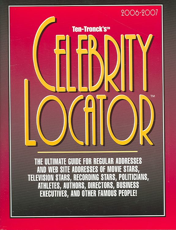 Produktbild: Celebrity Locator: The Ultimate Guide to Reach Celebrities from All Fields of Human Accomplishments.