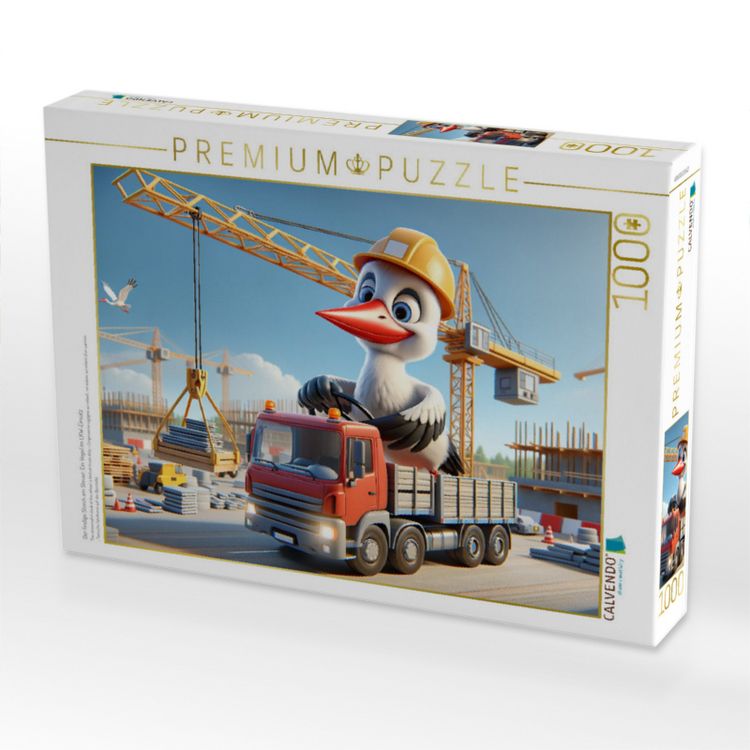 CALVENDO Puzzle „Störche Auf Der Kirchenruine“ – 1000 Teile, 64 X 48 Cm