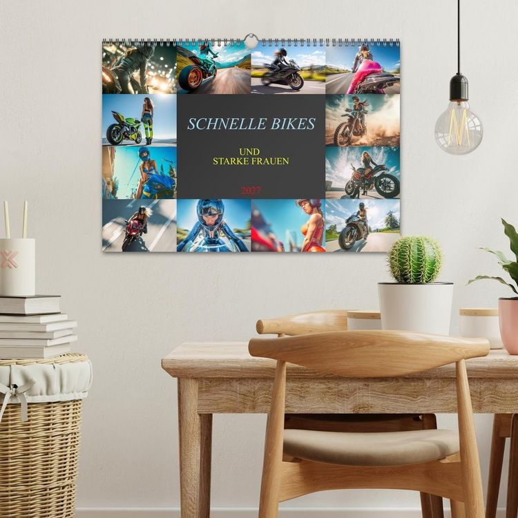 Produktbild: Schnelle Bikes und Starke Frauen (Wandkalender 2027 DIN A3 quer), CALVENDO Monatskalender