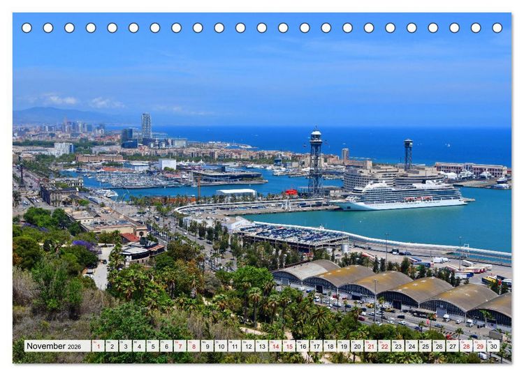 Produktbild: BARCELONA, Traumziel am Mittelmeer (Tischkalender 2026 DIN A5 quer), CALVENDO Monatskalender