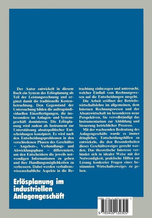 Produktbild: Erl&ouml;splanung im industriellen Anlagengesch&auml;ft