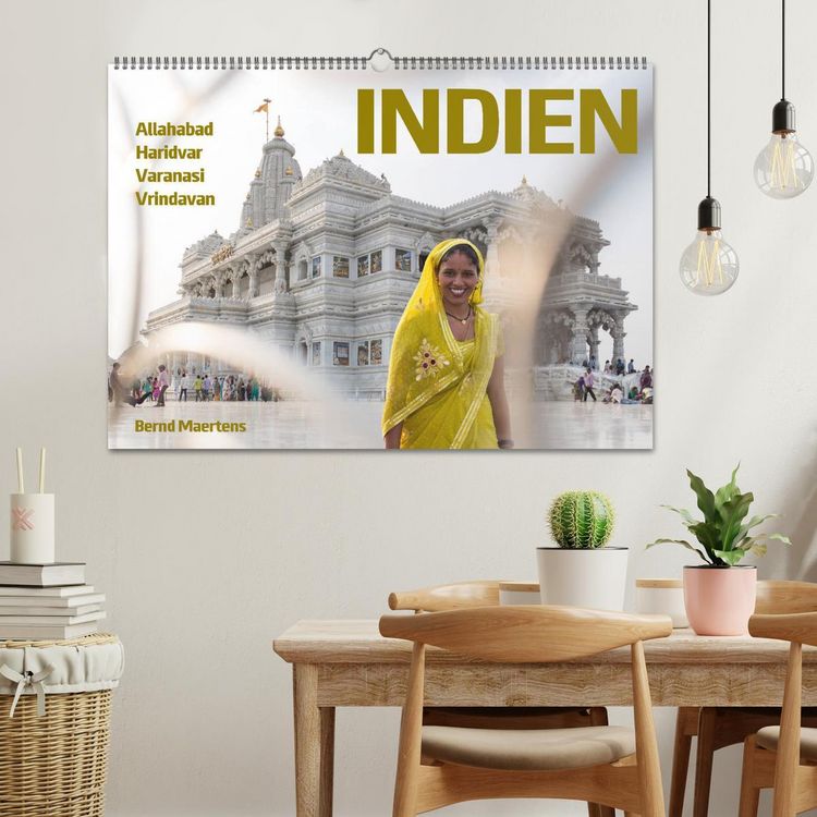 Produktbild: INDIEN Allahabad Haridwar Varanasi Vrindavan (Wandkalender 2026 DIN A2 quer), CALVENDO Monatskalender