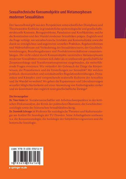 Produktbild: Sexualtechnische Konsumobjekte und Metamorphosen moderner Sexualit&auml;ten