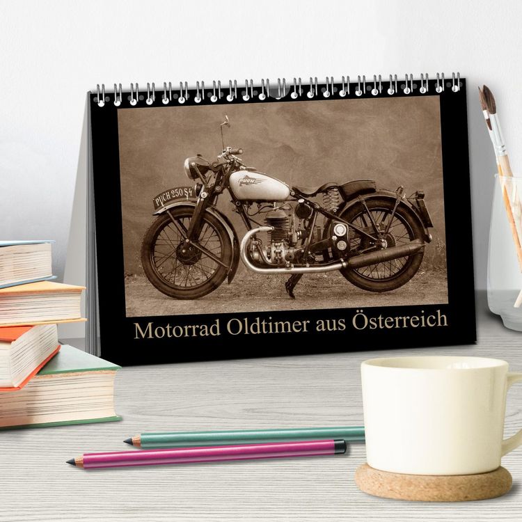 Produktbild: Motorrad Oldtimer aus &Ouml;sterreich (Tischkalender 2026 DIN A5 quer), CALVENDO Monatskalender