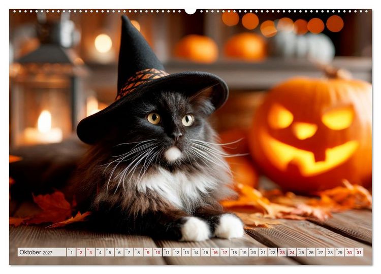 Produktbild: Katzen - Jeder Moment ein Abenteuer (hochwertiger Premium Wandkalender 2027 DIN A2 quer), Kunstdruck in Hochglanz