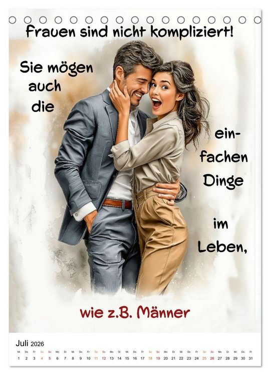 Produktbild: Liebling, mal ehrlich ..... (Tischkalender 2026 DIN A5 hoch), CALVENDO Monatskalender