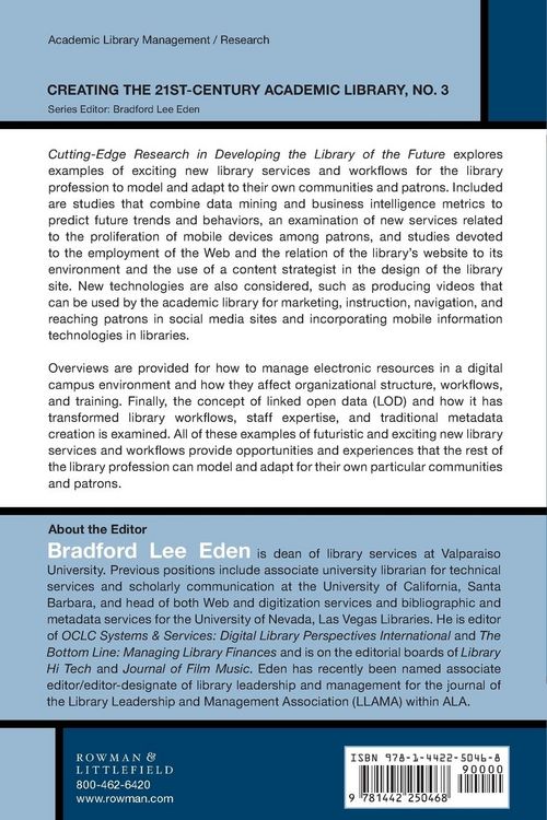 Produktbild: Cutting-Edge Research in Developing the Library of the Future