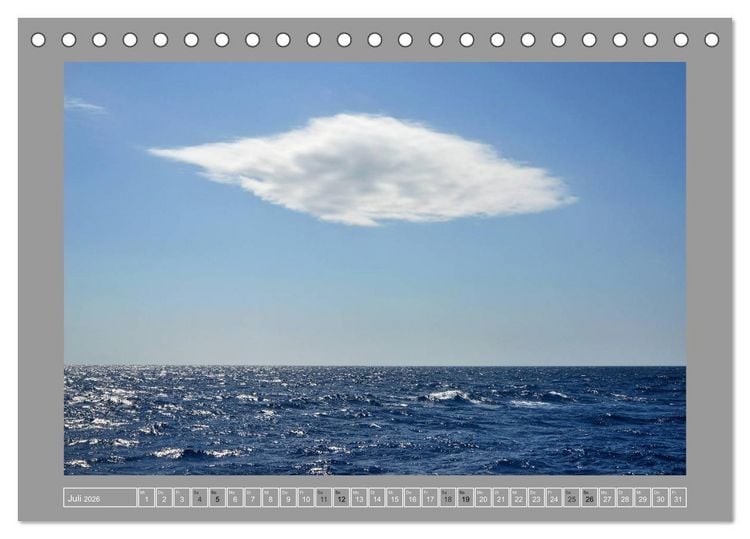 Produktbild: Nur Himmel und Meer (Tischkalender 2026 DIN A5 quer), CALVENDO Monatskalender