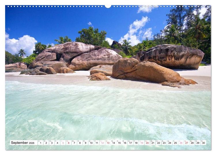 Produktbild: Seychellen Strandfeeling (Wandkalender 2026 DIN A2 quer), CALVENDO Monatskalender