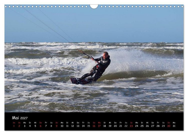 Produktbild: Kitesurfen &ndash; Faszination auf dem Wasser (Wandkalender 2027 DIN A3 quer), CALVENDO Monatskalender