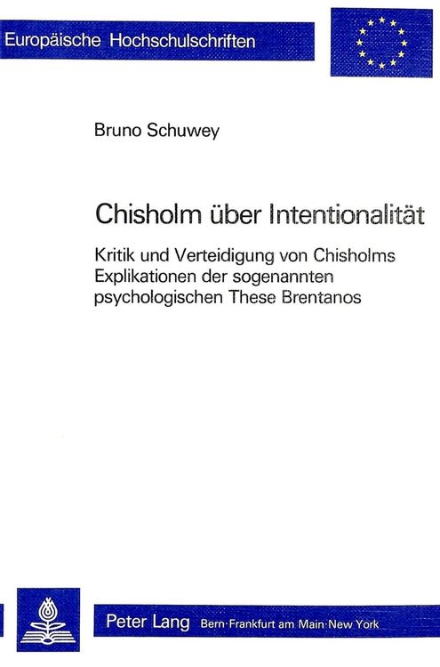 Produktbild: Roderick M. Chisholm &uuml;ber Intentionalit&auml;t