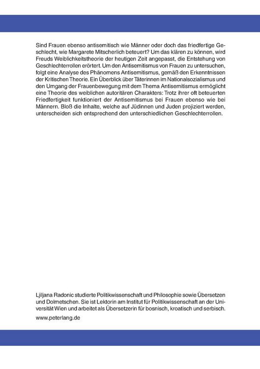 Produktbild: Die friedfertige Antisemitin?
